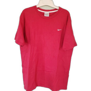 Nike Men’s Red T-Shirt Size Large | 100% Cotton Casual Graphic Athletic Tee